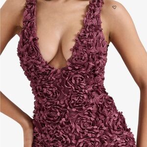 House of CB Carena floral-appliqué slim-fit woven maxi dress